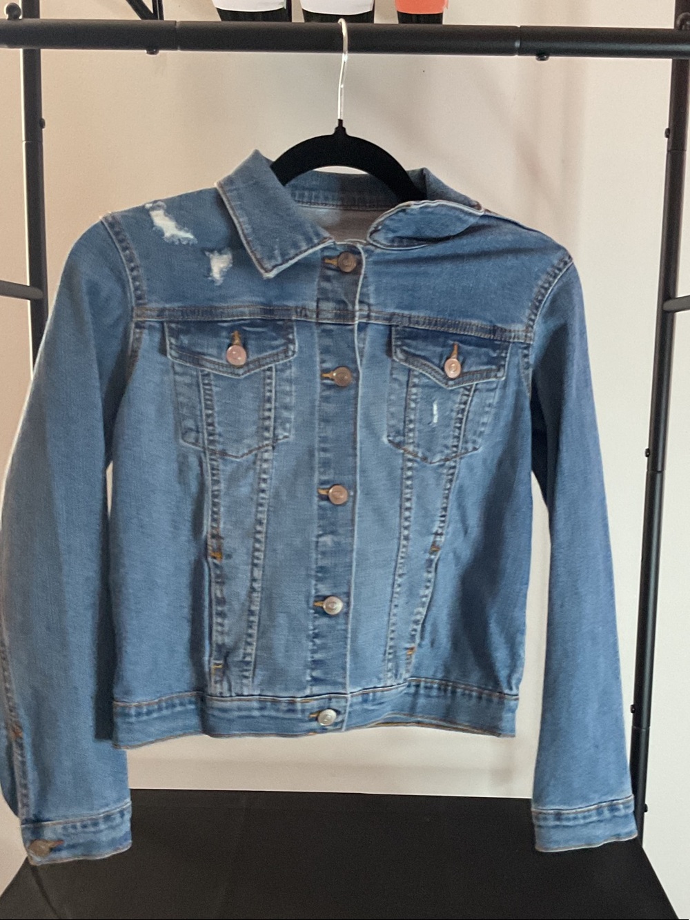 wonder nation Light Blue Distressed Denim Jacket